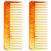 Picture of Large Hair Detangling Comb Wide Tooth Comb for Curly Hair Wet Dry Hair, No Handle Detangler Comb Styling Shampoo Comb (Amber)