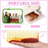 Picture of Large Hair Detangling Comb Wide Tooth Comb for Curly Hair Wet Dry Hair, No Handle Detangler Comb Styling Shampoo Comb (Amber)