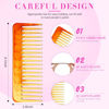 Picture of Large Hair Detangling Comb Wide Tooth Comb for Curly Hair Wet Dry Hair, No Handle Detangler Comb Styling Shampoo Comb (Amber)