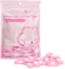Picture of Classycoo Compressed Towel 100 PCS Mini Tablets Disposable Portable Face Towel Cotton Coin Tissue for Travel, Camping, Hiking, Sport, Beauty Salon, Home Hand Wipes and Other Outdoor Activities Pink