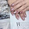 Picture of COSMOO Rose Gold Nail Polish, 12ml Quick Dry Nail Lacquer, Rose Shimmer Glitter Nail Art Varnish, 0.41 fl oz
