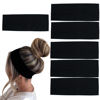 Picture of MLMOMVME 6 Pcs Black Headbands for Women Hair Cotton Headband Non-slip Stretchy Elastic Head Wrap Holder Hair Accessories