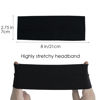 Picture of MLMOMVME 6 Pcs Black Headbands for Women Hair Cotton Headband Non-slip Stretchy Elastic Head Wrap Holder Hair Accessories