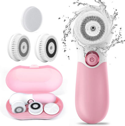 Picture of Face Brush Electric Face Cleansing Brush Skin Cleansing Face Scrubber with 3 Brush Heads TOUCHBeauty Spin Brush for Deep Cleansing Exfoliation, Facial Cleanser Brush for Massaging