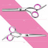 Picture of Hair Cutting Scissors Thinning Shears- Fcysy Professional Barber Sharp Hair Scissors Hairdressing Shears Kit with Haircut Accessories in Leather Case for Cutting Styling Hair for Women Men Pet- 7 Pcs