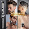 Picture of Fannas Hair Clippers for Men, Professional Hair Trimmer Barber Cordless Zero Gapped Hair Clippers with LCD Display, Mens Gifts Beard Trimmer T Liners Shavers Edgers Clipper for Hair Cutting - Silver