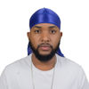 Picture of ForceWave Silky Durag for Men Wave Cap Satin Dorag for Men Women 360 Wave Blue