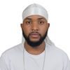 Picture of ForceWave Silky Durag for Men Wave Cap Satin Dorag for Men Women 360 Wave White