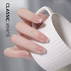 Picture of GAOY White Swirl Gel Nail Polish Art Liner, 8ml Classic Colors for Nail Paint Design with Thin Brush DIY French Manicure and Pedicure at Home