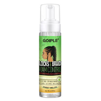 Picture of Goiple Braid Mousse, 8 fl oz for Braids Twist, Locs - Long-Lasting Hold, Frizz Control, High Shine and Moisturizes, Sugar Melon Fragrance