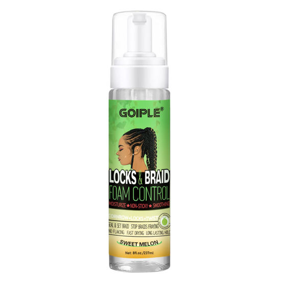 Picture of Goiple Braid Mousse, 8 fl oz for Braids Twist, Locs - Long-Lasting Hold, Frizz Control, High Shine and Moisturizes, Sugar Melon Fragrance