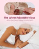 Picture of HFRHTGY Adjustable Silk Satin Hair Bonnet for Sleeping, Double Layer Hair Wrap Sleep Cap Turban for Women Men, Curly Straight Hair Long Large Braid Unisex (Royal Champagne)