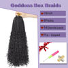 Picture of Goddess Box Braids Crochet Hair With Curly Ends 18 Inch Bohomian Box Braids Crochet Braids 8 Packs 3X Crochet Braids Synthetic Braiding Hair Extension for Black Women (18 Inch (Pack of 8), 1B)