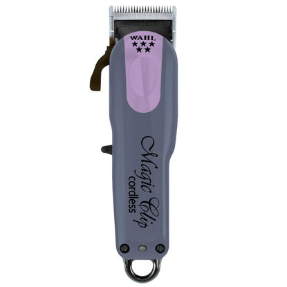 Picture of Wahl Professional 5 Star Magic Clip Cordless Clipper Stagger Tooth Blade Includes Attachments 100 Min Runtime Lavender Navy