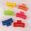 Picture of Sisiaipu 3.5 Inch Medium Hair Claw Clips 6 Pack Hair Clips for Women Square Claw Clips Rectangle Clips for Hair Banana Jaw Clips Hair Accessories for Girls -Dopamine