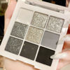 Picture of evpct 9 Colors Black Smokey Grey Gray Silver Glitter Shimmer Eye Shadow Makeup Palette Highly Pigmented Black Glitter Eyeshadow Makeup Palette sombra negra para ojos para ojos brillantes
