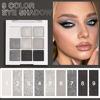 Picture of evpct 9 Colors Black Smokey Grey Gray Silver Glitter Shimmer Eye Shadow Makeup Palette Highly Pigmented Black Glitter Eyeshadow Makeup Palette sombra negra para ojos para ojos brillantes