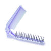 Picture of RHOS Brand Hair Comb, Double Head Folding Travel Hair Brush - Mini Pocket Size Comb for Women and Girls, Detangling Hair Comb for Purse, Bags, All Hair Types (Purple)
