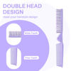 Picture of RHOS Brand Hair Comb, Double Head Folding Travel Hair Brush - Mini Pocket Size Comb for Women and Girls, Detangling Hair Comb for Purse, Bags, All Hair Types (Purple)
