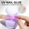 Picture of AILLSA Gel Nail Glue for Nail Tips, Solid Super Strong Soft Gel Glue 15g Professional Fake Nail Glue Gel, Acrylic Nail Glue U V Lamp Curing Needed - Long Lasting 30 Days+