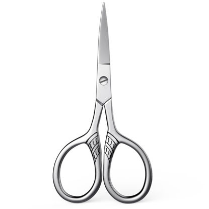 Picture of Small Scissors, Eyebrow Scissors, Nose Hair Scissors, Professional Grooming Scissors for Hair, Eyelashes, Nose, Eyebrow Trimming, Mustache. - AsonTao