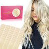 Picture of WENNALIFE Tape in Hair Extensions Human Hair, 40pcs 100g 18 inch Platinum Blonde Hair Extensions Real Human Hair Straight Tape in Extensions Invisible Human Hair Extensions Real Hair Extensions