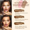 Picture of 3Pcs Cream Contour Stick Makeup Kit, Shades with Highlighter Stick, Blush Stick and Bronzer Stick for Sculpt the Cheeks and Body, Long Lasting,Waterproof, Dewy & Matte Finish, LIGHT(#01,03,04)