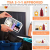 Picture of AURUZA 4 Pack Clear Toiletry Bag, Portable Travel Makeup Pouch with Zipper, TSA Approved Organizer, PVC Cosmetic for Airport Airline Compliant