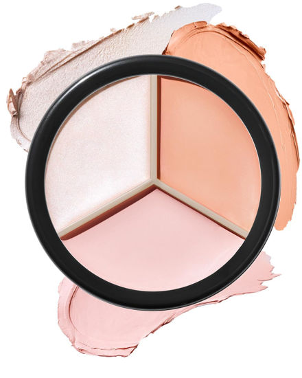 Picture of THESAEM Cover Perfection Triple Pot Concealer 05 Dark Up Beige - for Fair to Light Skin Tone - Dark Circle Corrector, Brightener, Shimmer Highlighter - Radiant Glow Skin for Flawless Finish