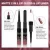Picture of evpct 1Pcs Light Rosey Nude Lip Stain Paint Matte Lip Liner and Lipstick Set Long Lasting Smudge Proof labiales matte mate larga duracion listip 24 hours a prueba de agua mate 24 horas originales,29#