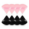 Picture of 8Pcs of Triangular Powder Puff Makeup Sponges, Made of Super-soft Velvet, Designed for Contouring, Eye, and Corner, Beauty Blender Foundation Mixing Container.