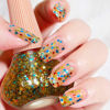 Picture of Colorful Glitter Nail Polish, 12ml Colorful Sequins Quick Dry Nail Lacquer for Nail Art Varnish, 0.41 fl oz