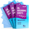 Picture of High-Performance Oil Absorbing Sheets for Face - 3 pack (150 sheets) - Makeup Friendly Blotting Papers for Oily Skin - Oil Blotting Sheets for Face