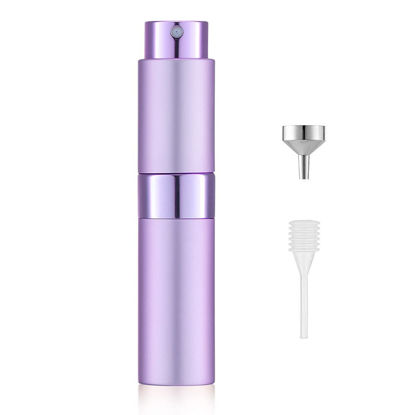 Picture of LISAPACK 8ML Atomizer Perfume Spray Bottle for Travel, Empty Refillable Cologne Dispenser, Portable Sprayer (Purple)