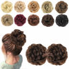 Picture of MORICA 1PCS Messy Hair Bun Hair Scrunchies Extension Curly Wavy Messy Synthetic Chignon for Women (Dark Brown & Light Auburn Mixed#)