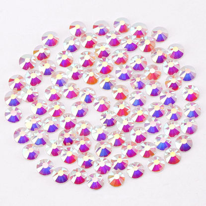 Picture of Novani Crystal Rhinestones, Flatback Loose Gemstones 1440pcs Glass Rhinestones for Clothes Shoes Crafts Makeup Nail Art and DIY Decorations(SS12, Transparent)