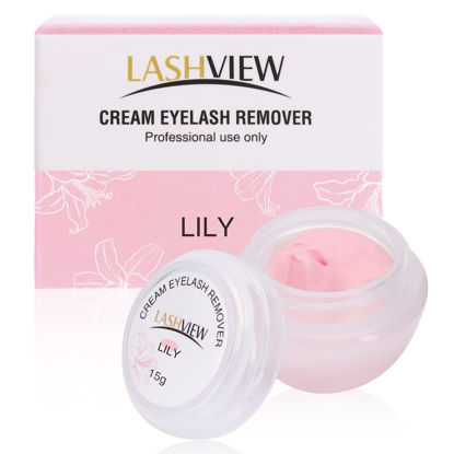 Picture of LASHVIEW Eyelash Extension Remover Cream, Special LILY Flavor Cream, Professional Eyelash Extensions Remover for Salon(LILY 0.51fl.oz/15ml)