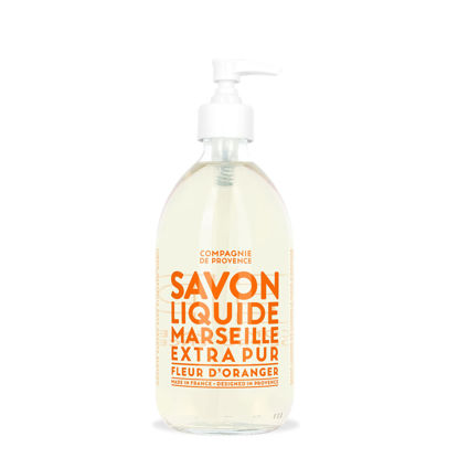 Picture of Compagnie de Provence Savon de Marseille Extra Pure Liquid Soap - Orange Blossom - 16.7 Fl Oz Glass Pump Bottle