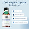 Picture of 100% Organic Glycerin - For Skin & Hair - Food Grade - USDA Certified - Not From Palm Oil - Perfect Skin and Hair Moisturizer - 4 Fl Oz