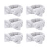 Picture of Casoty 6 Pcs Grey Spa Headband, Bow Hair Band, Soft Coral Fleece Makeup Headband, Hair Band for Washing Face, Skincare Headbands for Face Washing Shower Skin Care Yoga