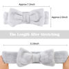 Picture of Casoty 6 Pcs Grey Spa Headband, Bow Hair Band, Soft Coral Fleece Makeup Headband, Hair Band for Washing Face, Skincare Headbands for Face Washing Shower Skin Care Yoga