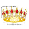 Picture of YOUlDIANZI Queen Crown Rhinestone Wedding Crowns and Tiaras for Women Costume Party Hair Accessories Princess Birthday Crown Crystal Bridal Crown (Golden Red)