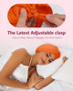 Picture of HFRHTGY Adjustable Silk Satin Hair Bonnet for Sleeping, Double Layer Hair Wrap Sleep Cap Turban for Women Men, Curly Straight Hair Long Large Braid Unisex (Tangerine Orange 58)