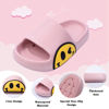 Picture of Sandals for Girls and Boys,Mens Slippers Sandals for Women,EVA Anti-Slip Indoor & Outdoor Kids Slippers Smile Face Open Toe Spa Bath Pool Gym House Casual Shower Shoes(Pink 35/36)