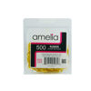 Picture of Amelia Beauty | 500 Count 1/2" Rubber Bands | Premium US Made Rubber Hair Ties | Ideal for Ponytails, Braids & Beards | Strong All Day Hold | Convenient Re-closable Container | Yellow