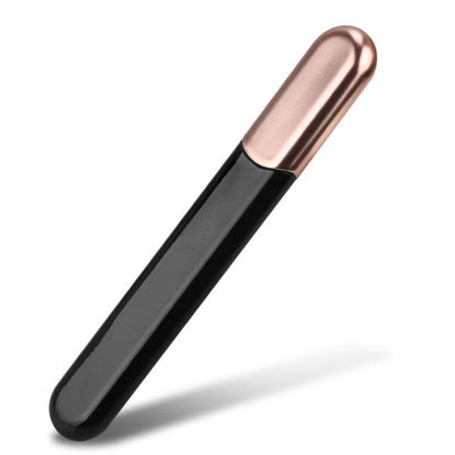 Picture of MiDenso Premium Glass Nail File with Case, Crystal Diamond Salon Best Beauty Nail Buffer for Natural and Acrylic Nails Christmas Gift for Woman and Man,Black Gold