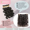 Picture of Katspon 12A Human Hair Bundles 18 20 22 24 Inch Body Wave Bundles Human Hair 100% Unprocessed Brazilian Virgin Hair 4 Bundles Deals Human Hair Extensions Quick Weave Bundles Human Hair Natural Black