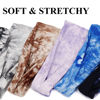 Picture of Huachi Headbands for Women Athletic Sweat Bands Tie Dye, Boho Head Bands for Workout Running Yoga Sports, Wide Turban Head Wrap for Thick Fine Hair Fashion Summer Hair Accessories, 6 Pack