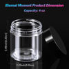 Picture of 36 Pack 4 OZ Jars Round Clear Cosmetic Container with Lids, Eternal Moment Plastic Slime Jars for Lotion, Cream, Ointments, Makeup, Eye shadow, Rhinestone, Samples, Pot, Travel Storage