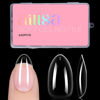 Picture of AILLSA Short Almond Nail Tips for Valentine's Day, 15 Sizes 240PCS Preshaped Soft Gel Clear Nail Tips Full Cover False Nail Tips Short Almond Shaped Nail Tips